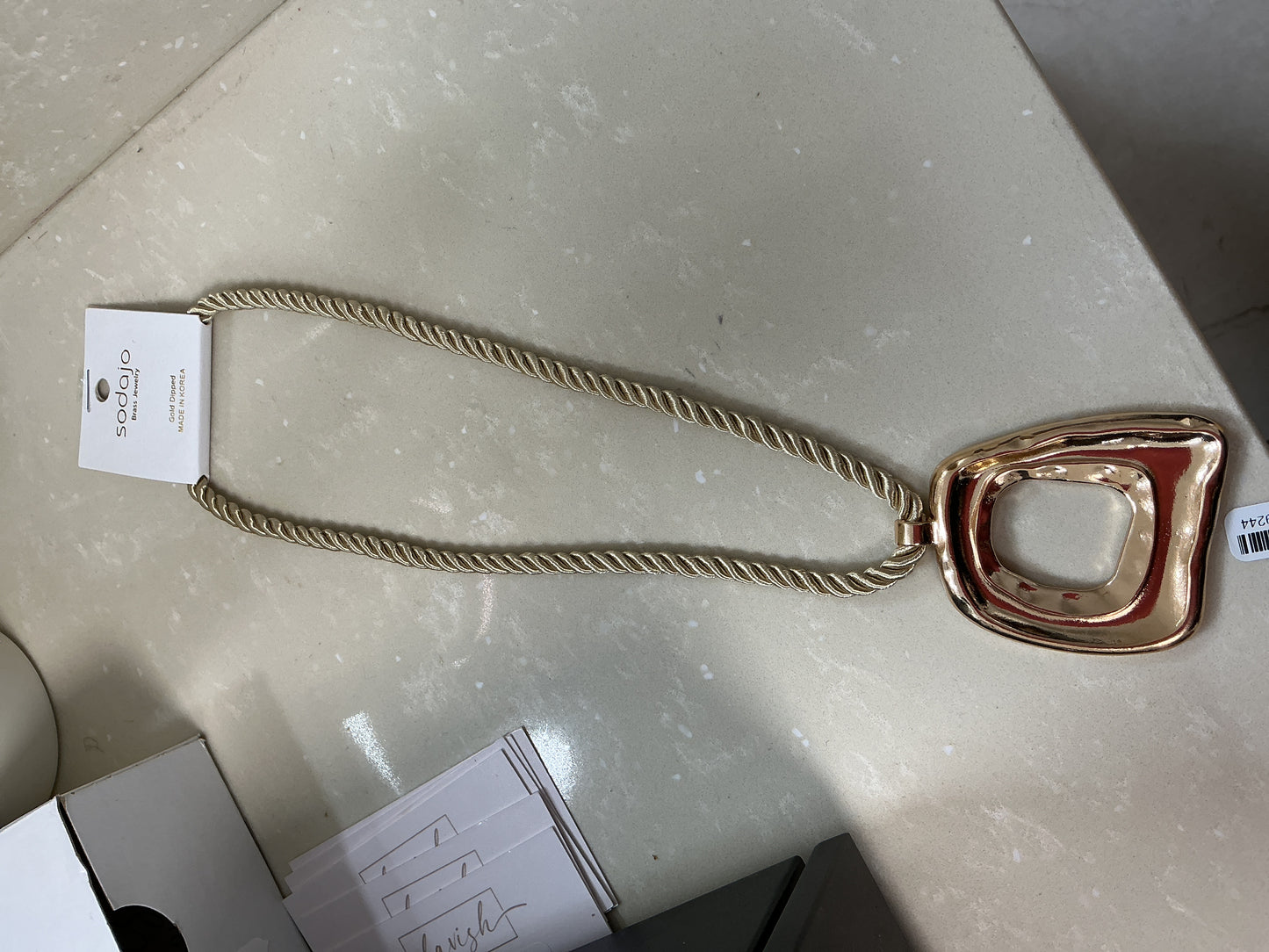 Rope gold necklace