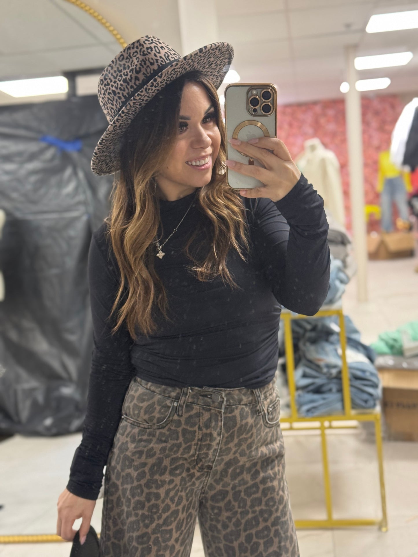 Brown Leopard hat
