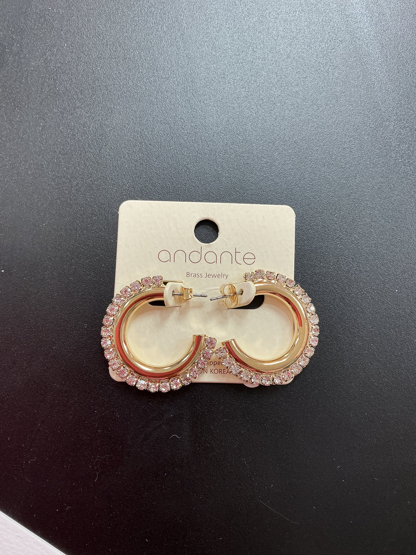 Gold and diamond earrings