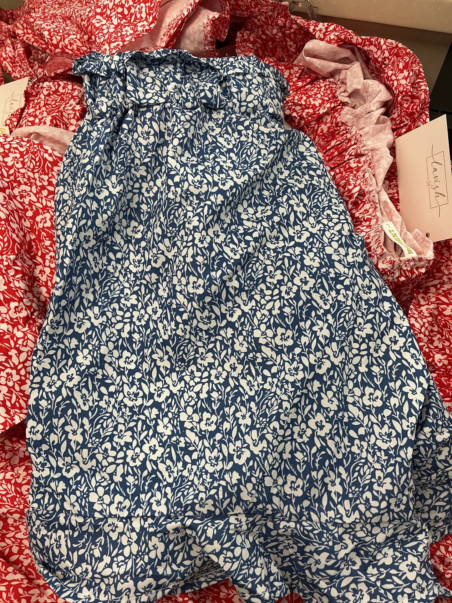Blue floral shorts
