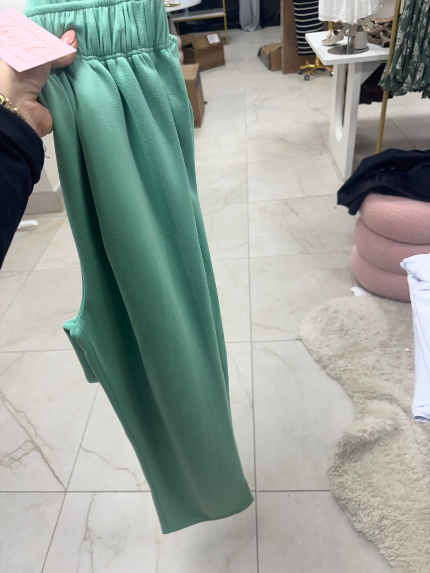 Pistachio green relaxed fit sweats