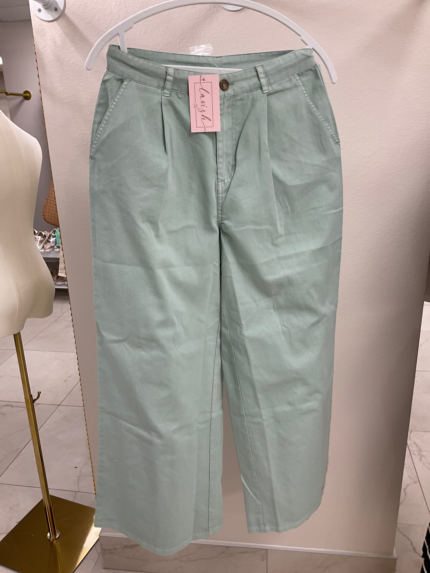 Sage green pants