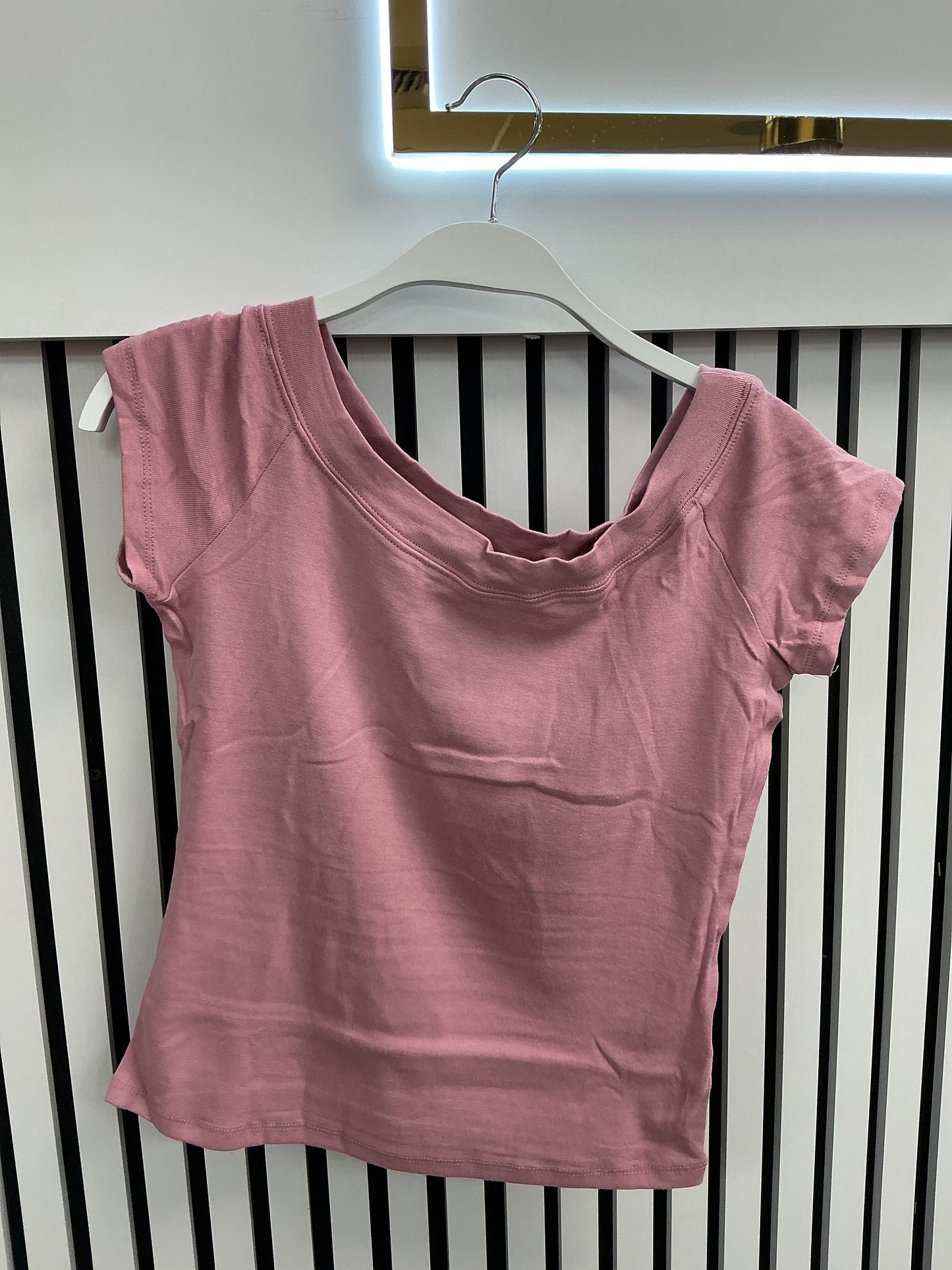 Pink off the shoulder top