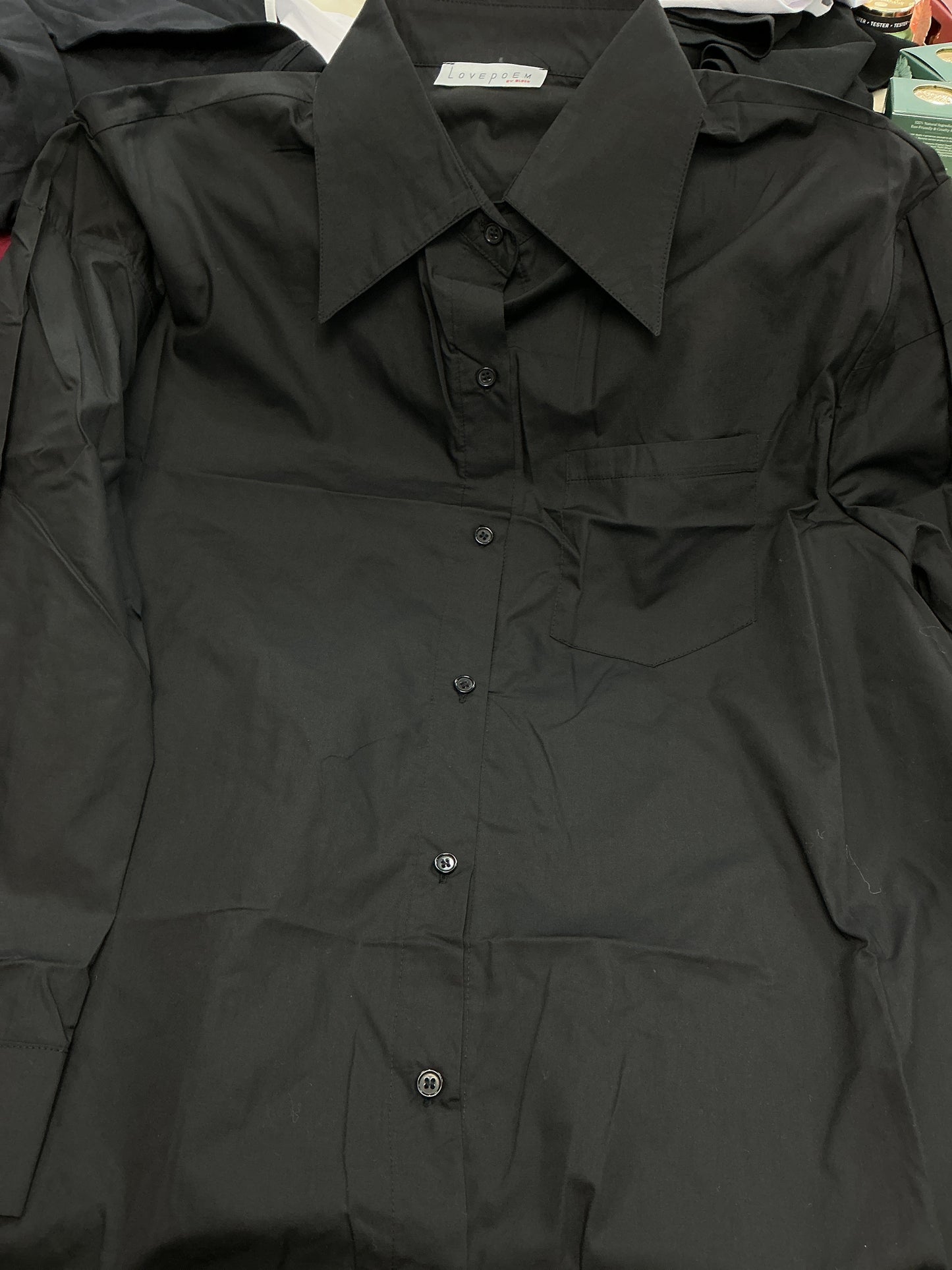 Black button up shirt