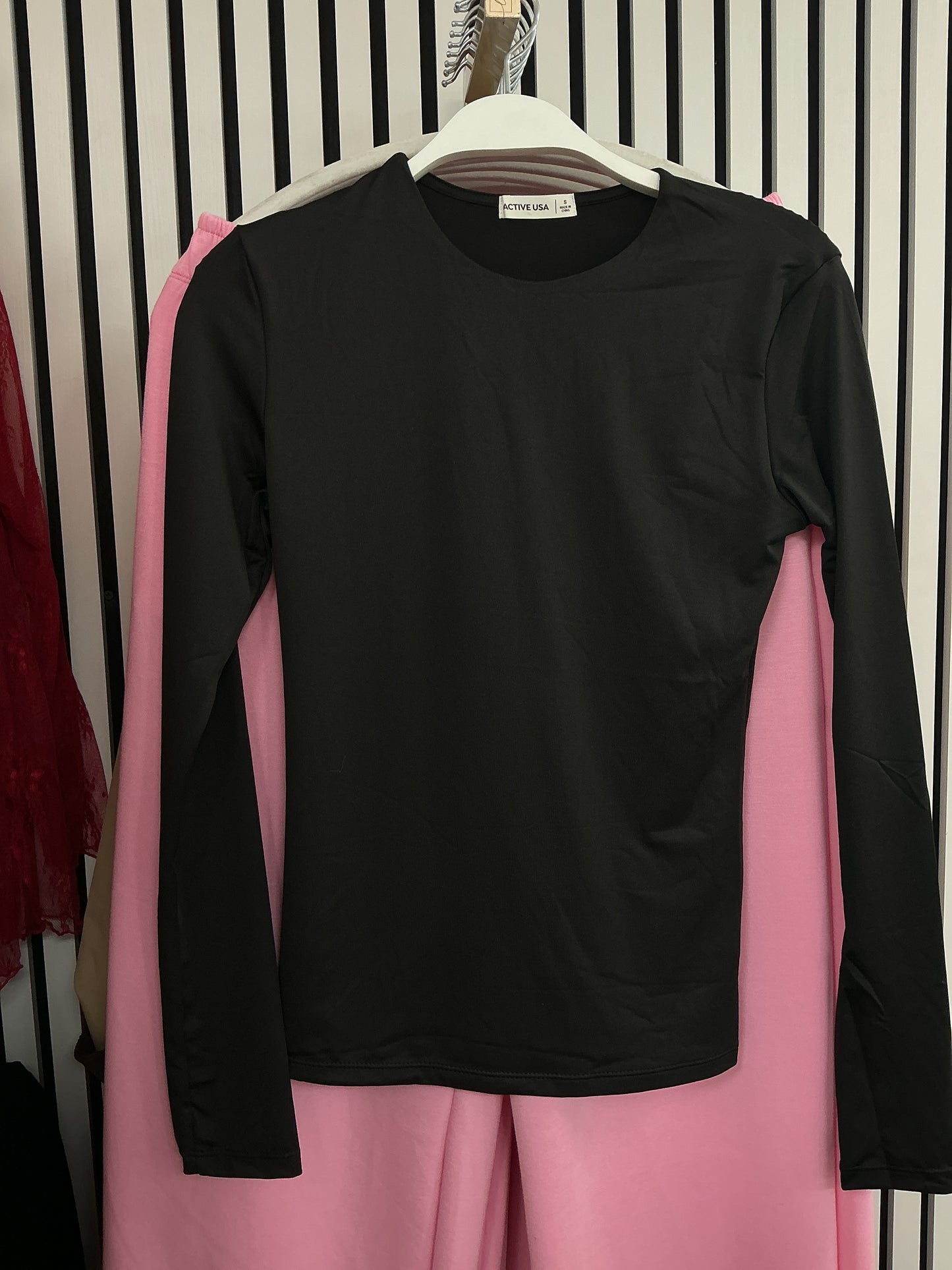 Double layer black long sleeve stop