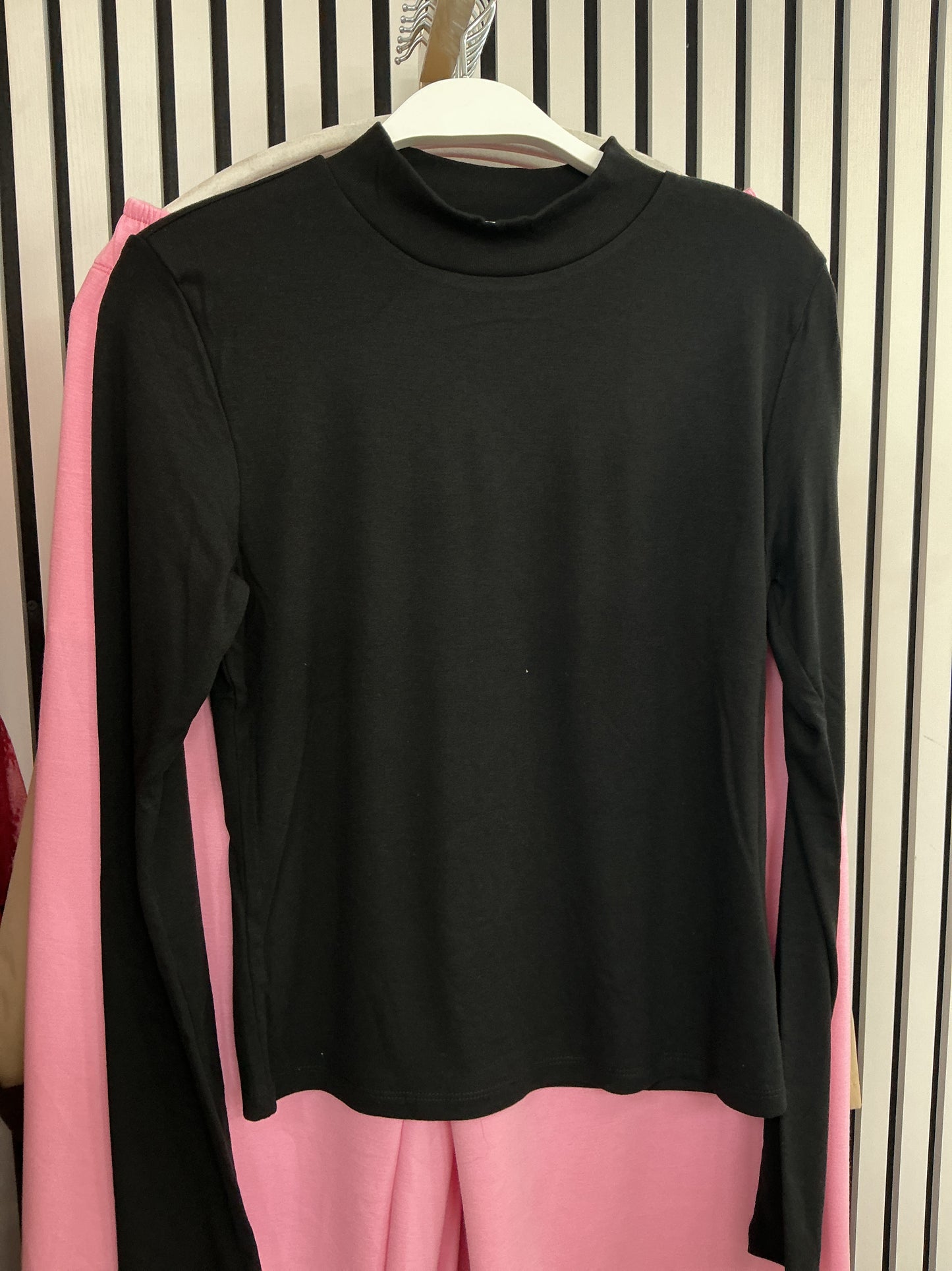 Black mock neck long sleeve