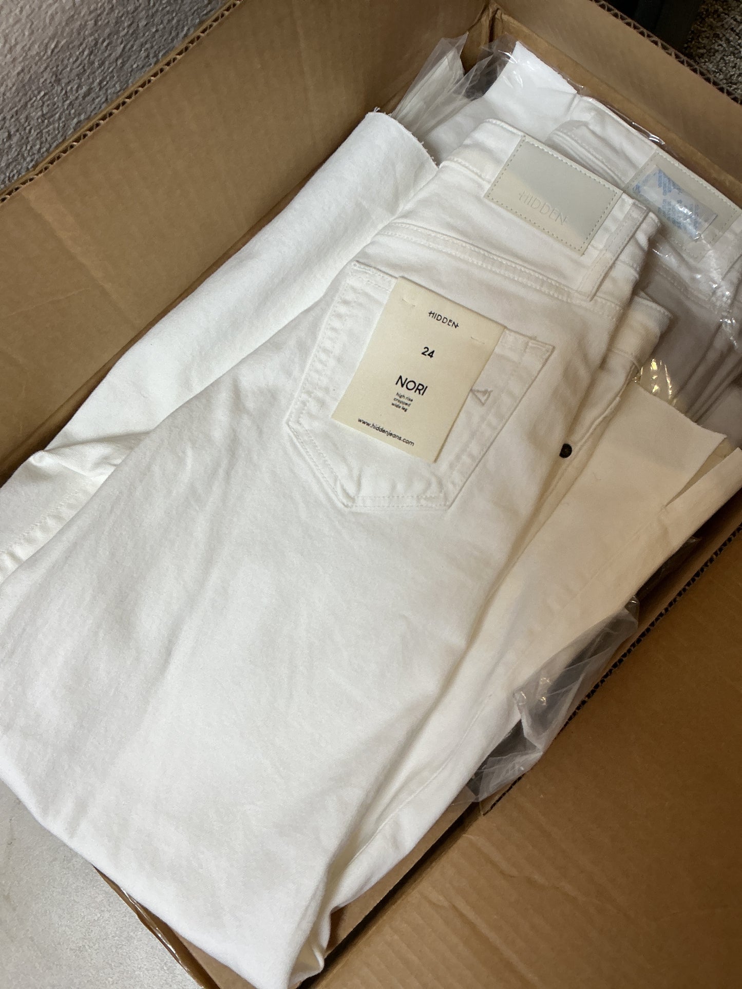White hidden pants