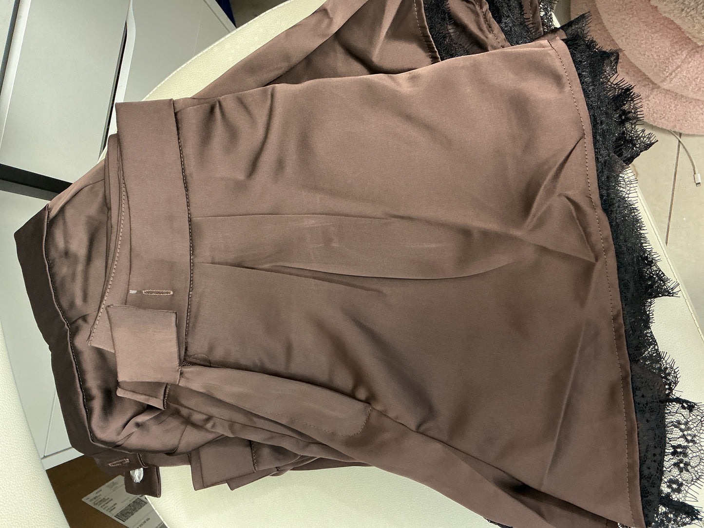 Brown lace shorts