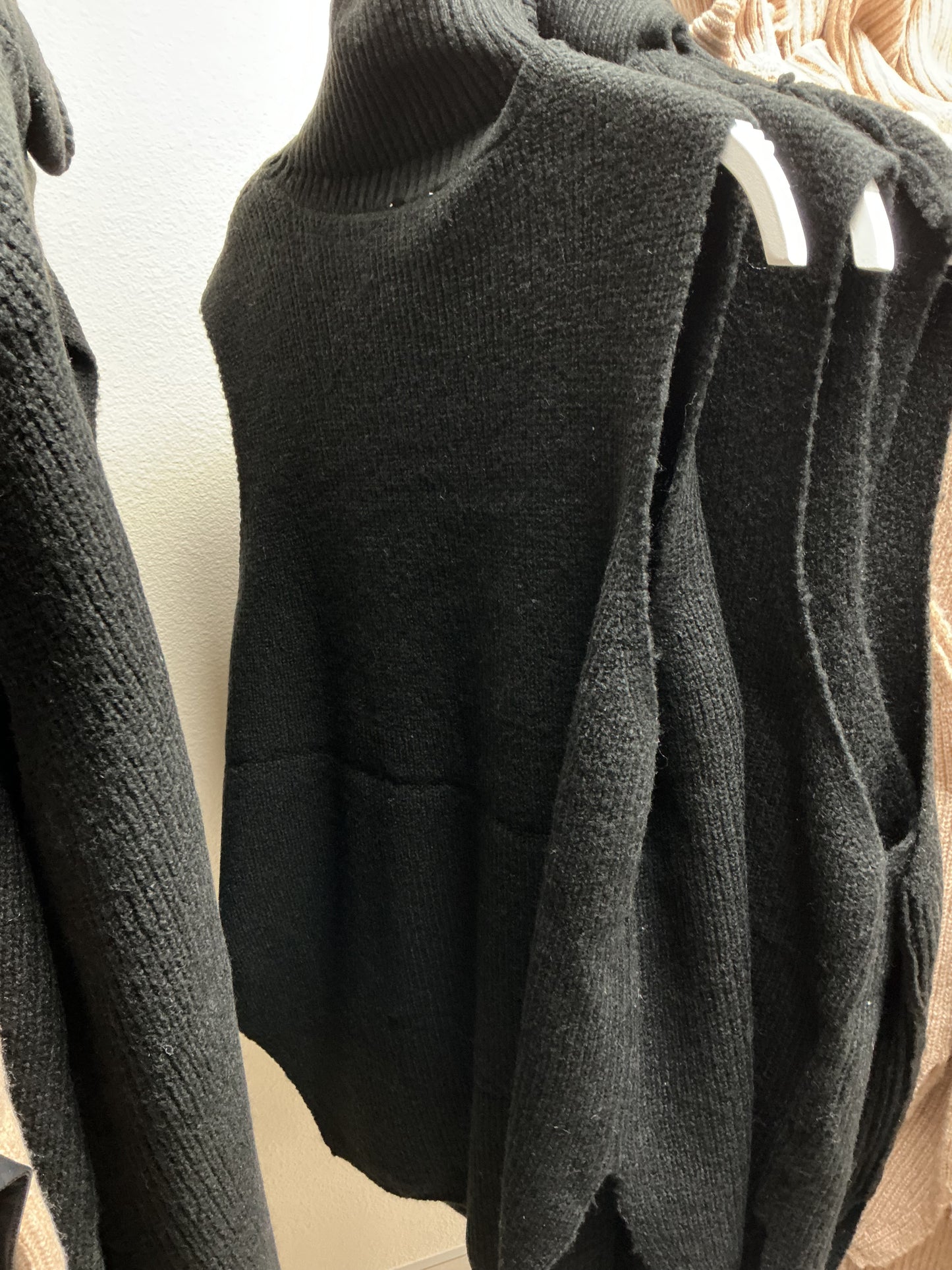 Black turtle neck sweater