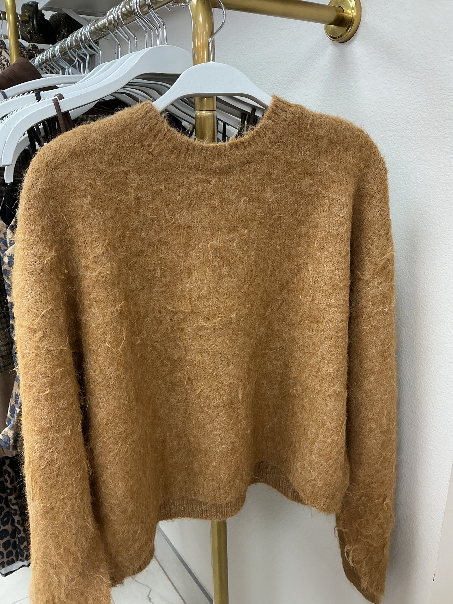 Brown fuzzy sweater