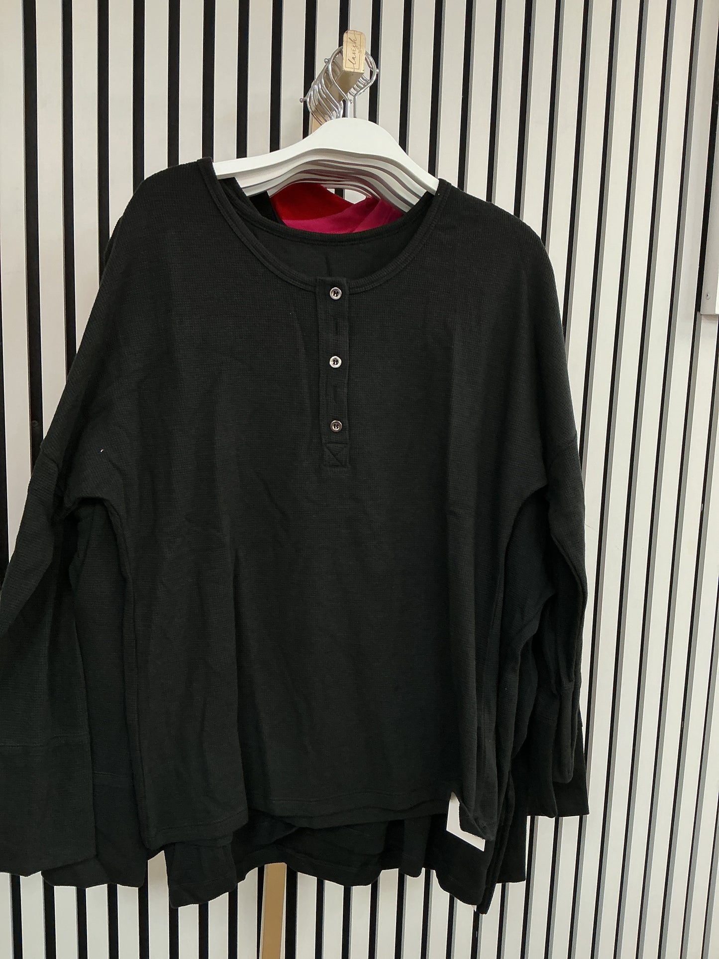 Black knit top