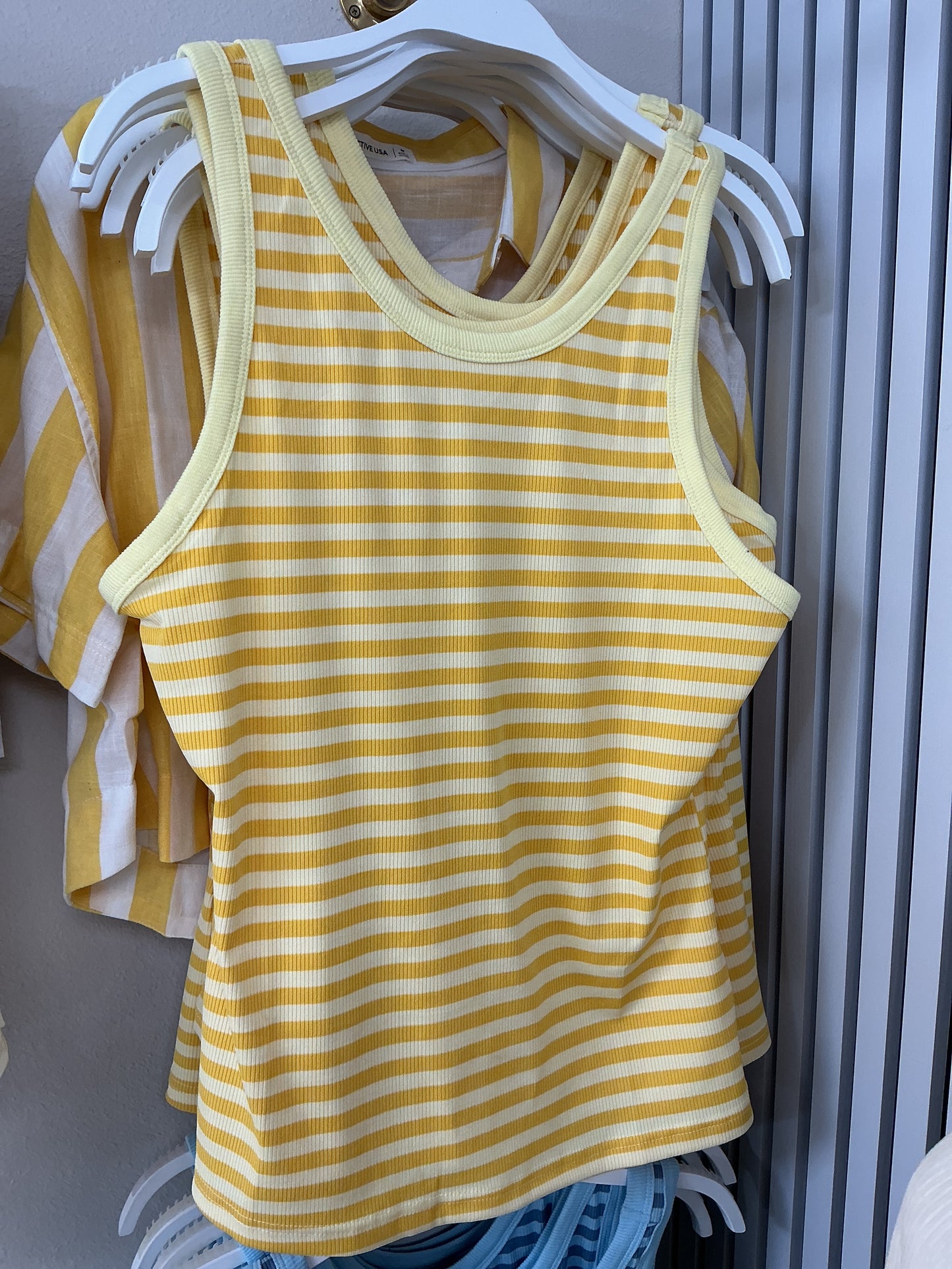 Yellow striped top
