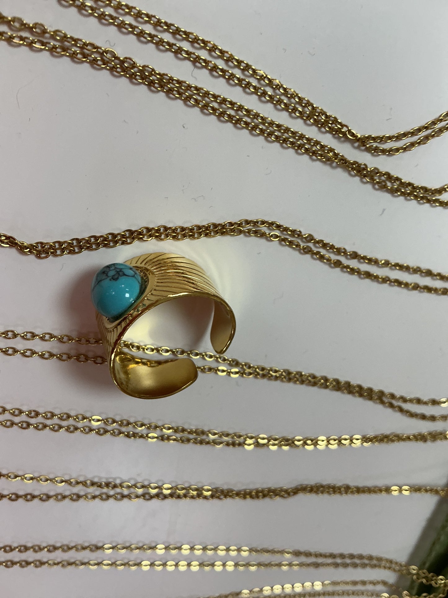 Turquoise adjustable ring