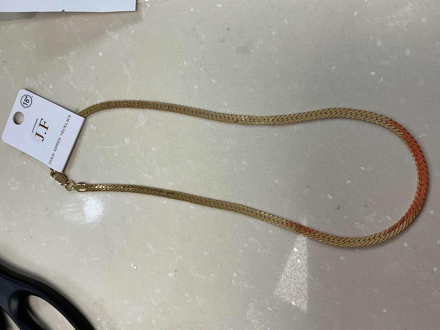 Gold rope necklace