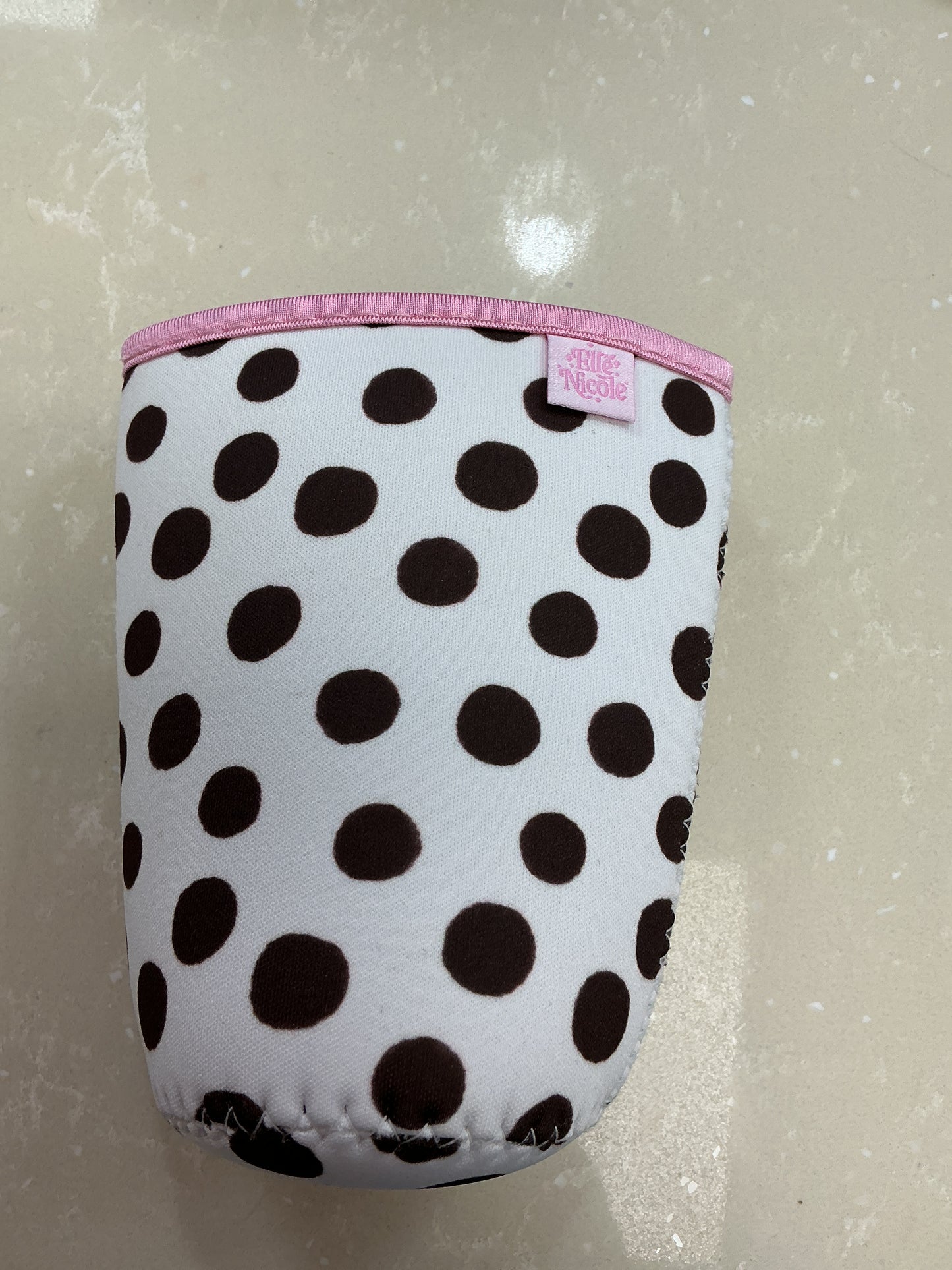 Polka dot sleeve for drink 24 oz