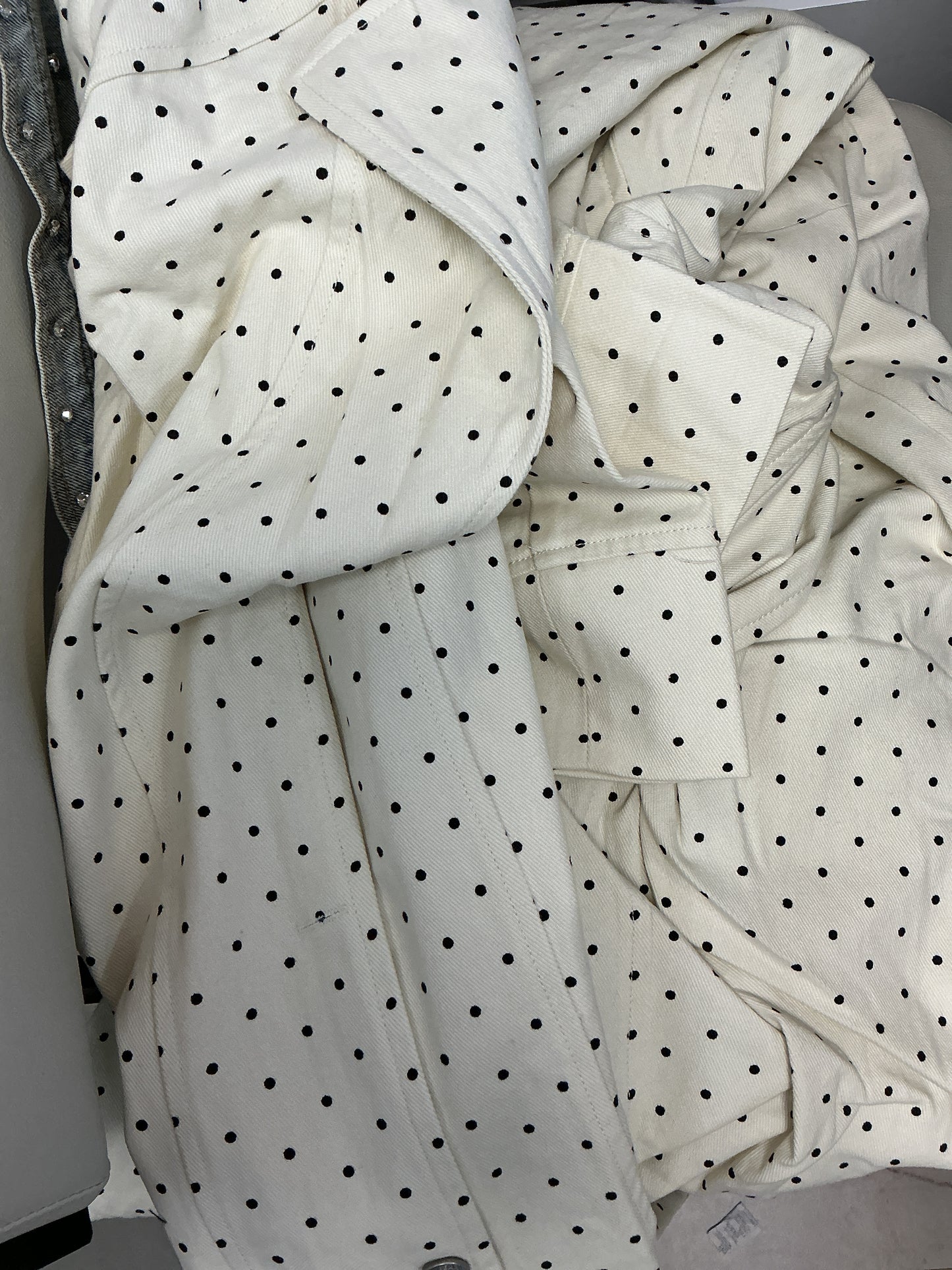 Polka dot trench coat