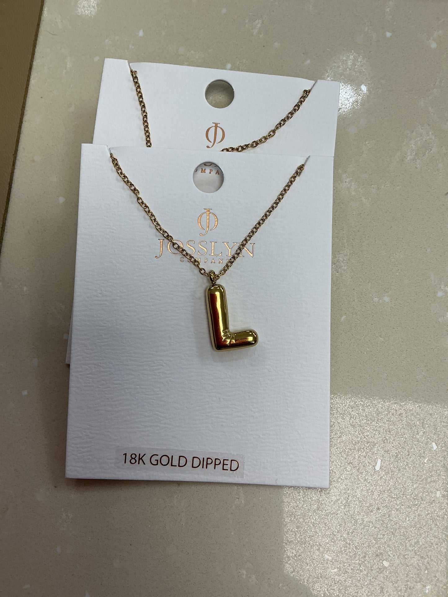 L letter necklace