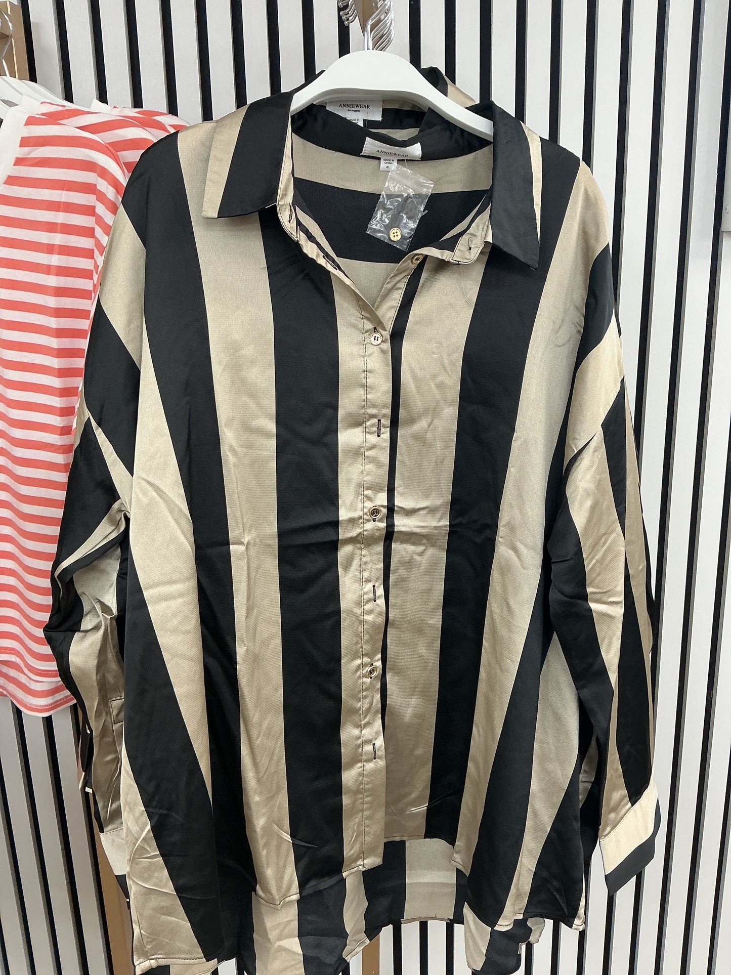 Striped button up
