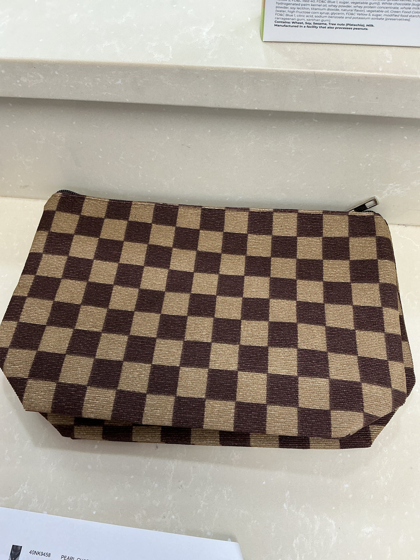 Brown checkered bag