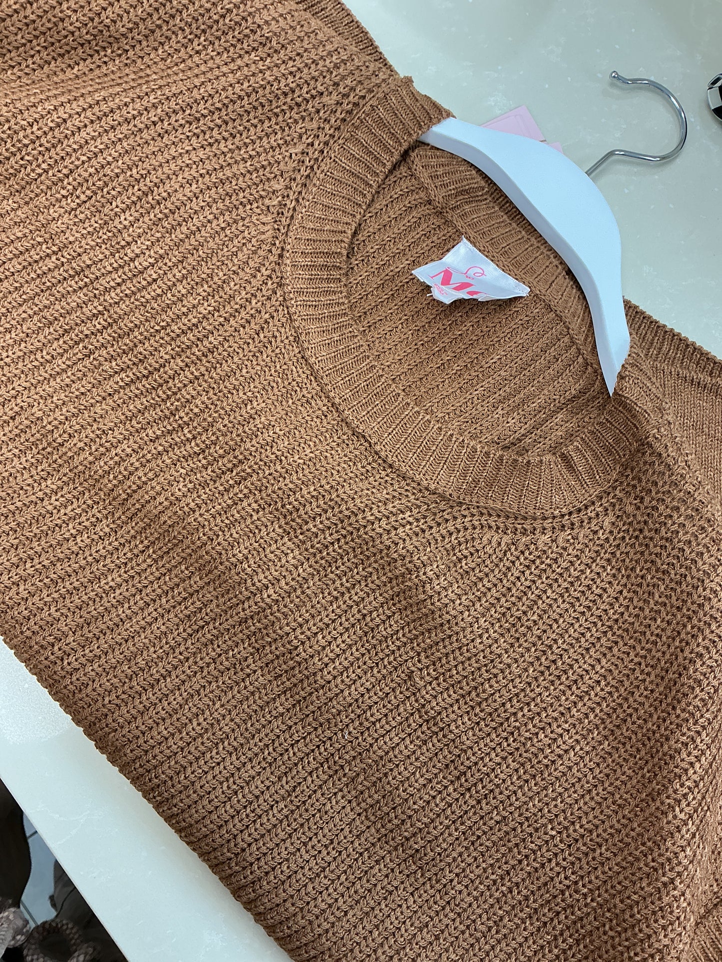 Brown knit sweater