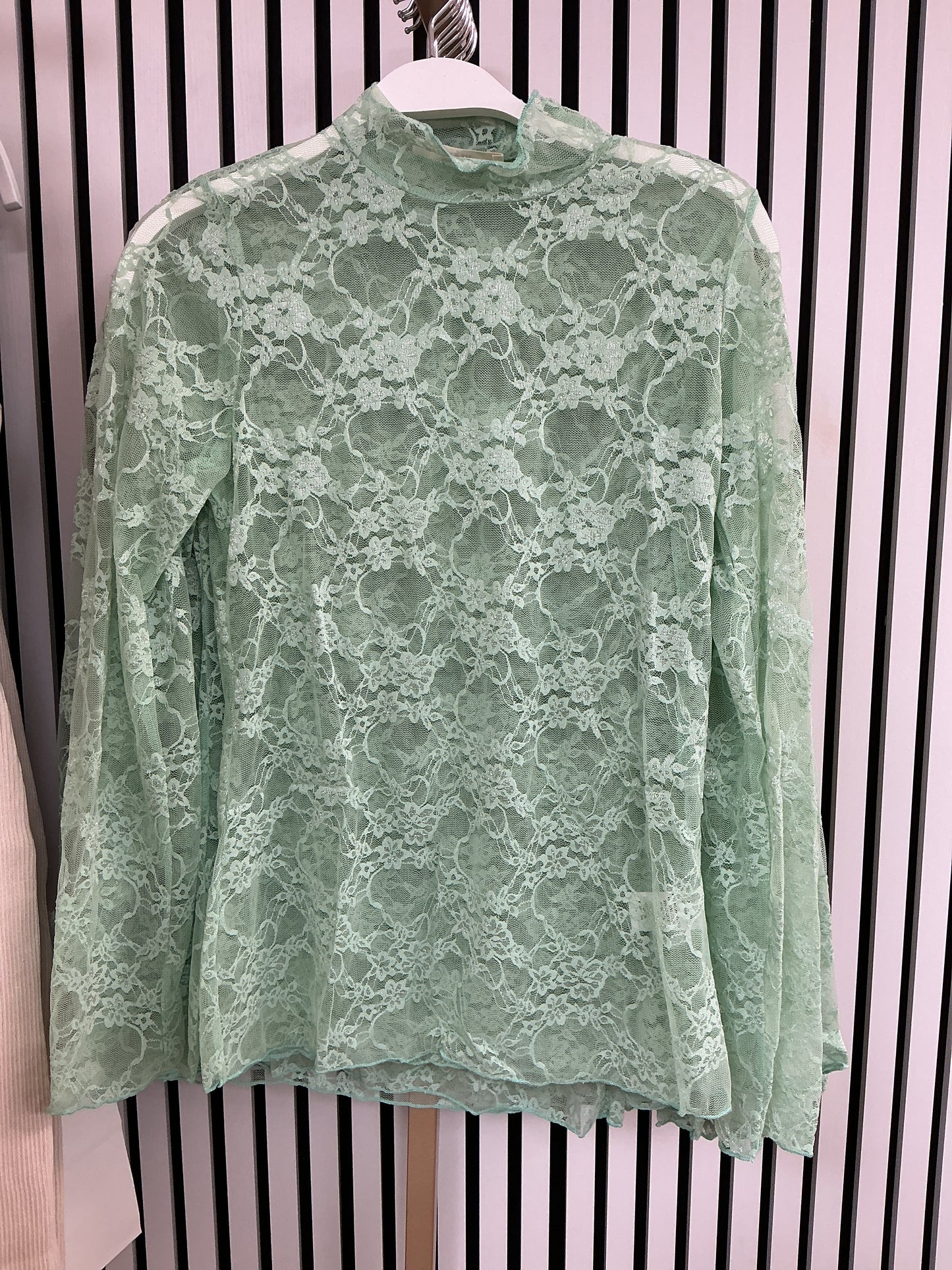 Teal lace top