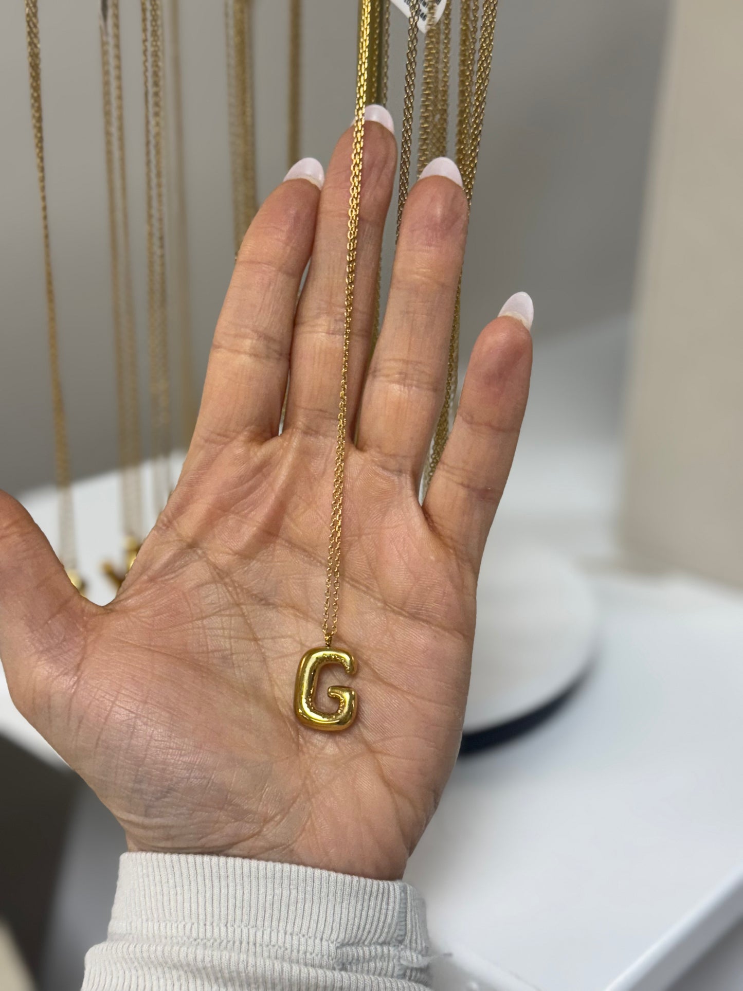 G Initial Gold Necklace