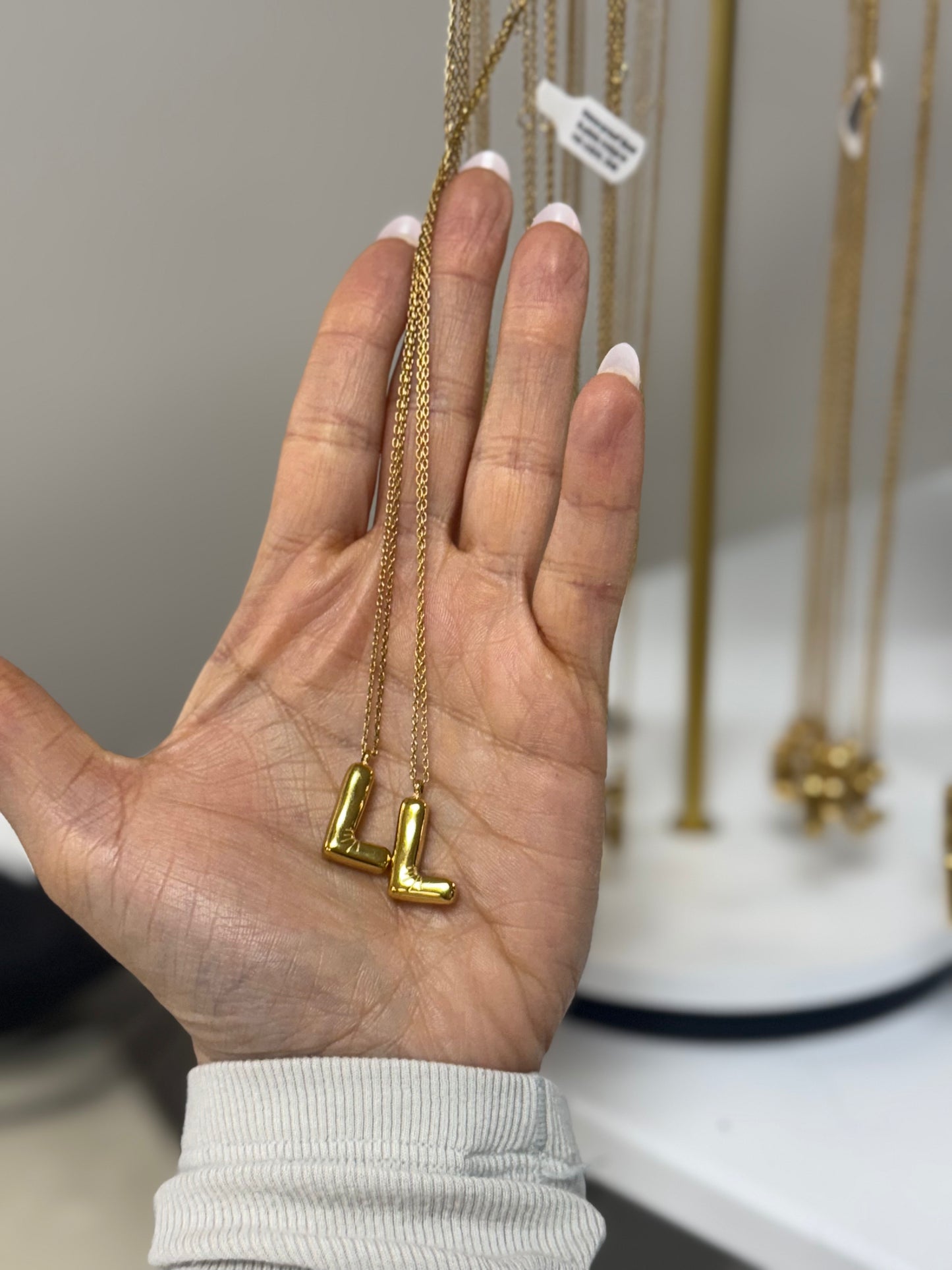 L Initial Gold Necklace