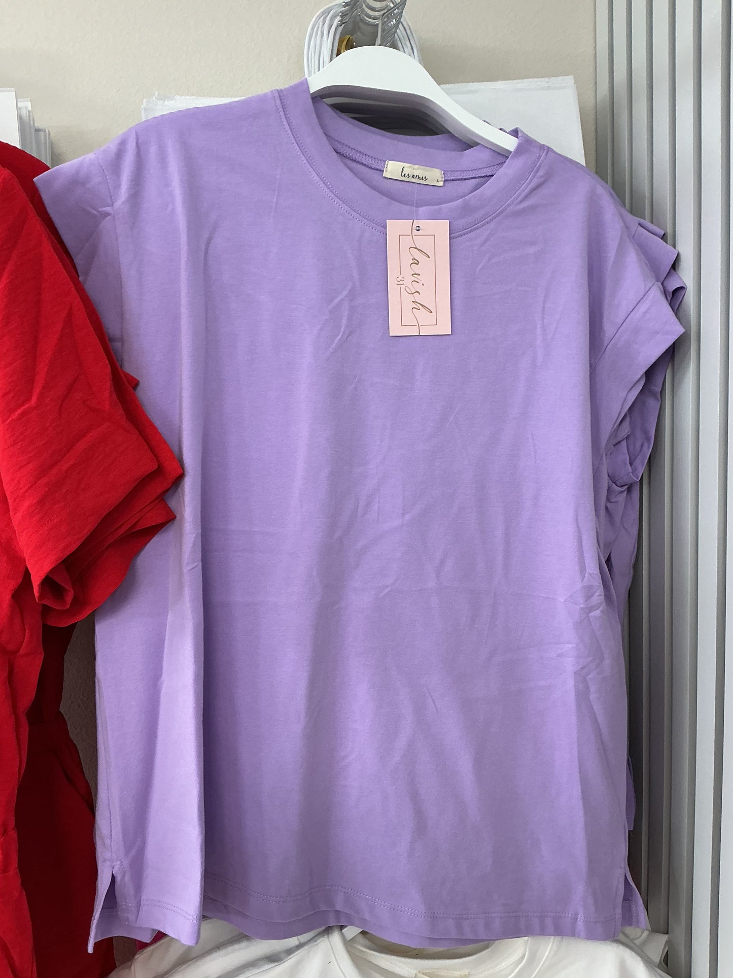 Lavender short sleeve top