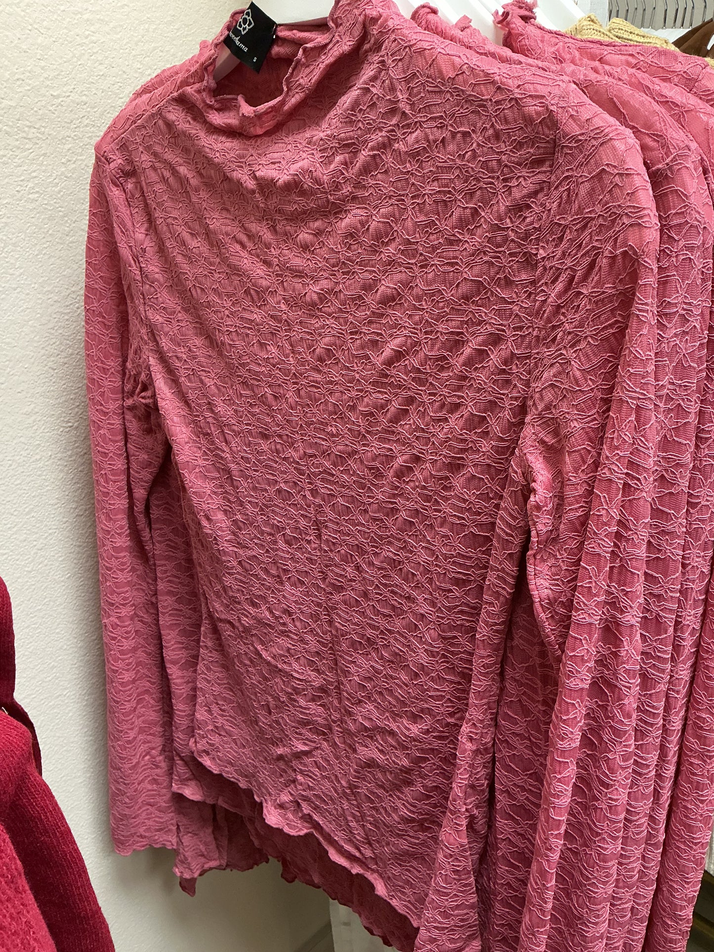 Pink lace mesh top