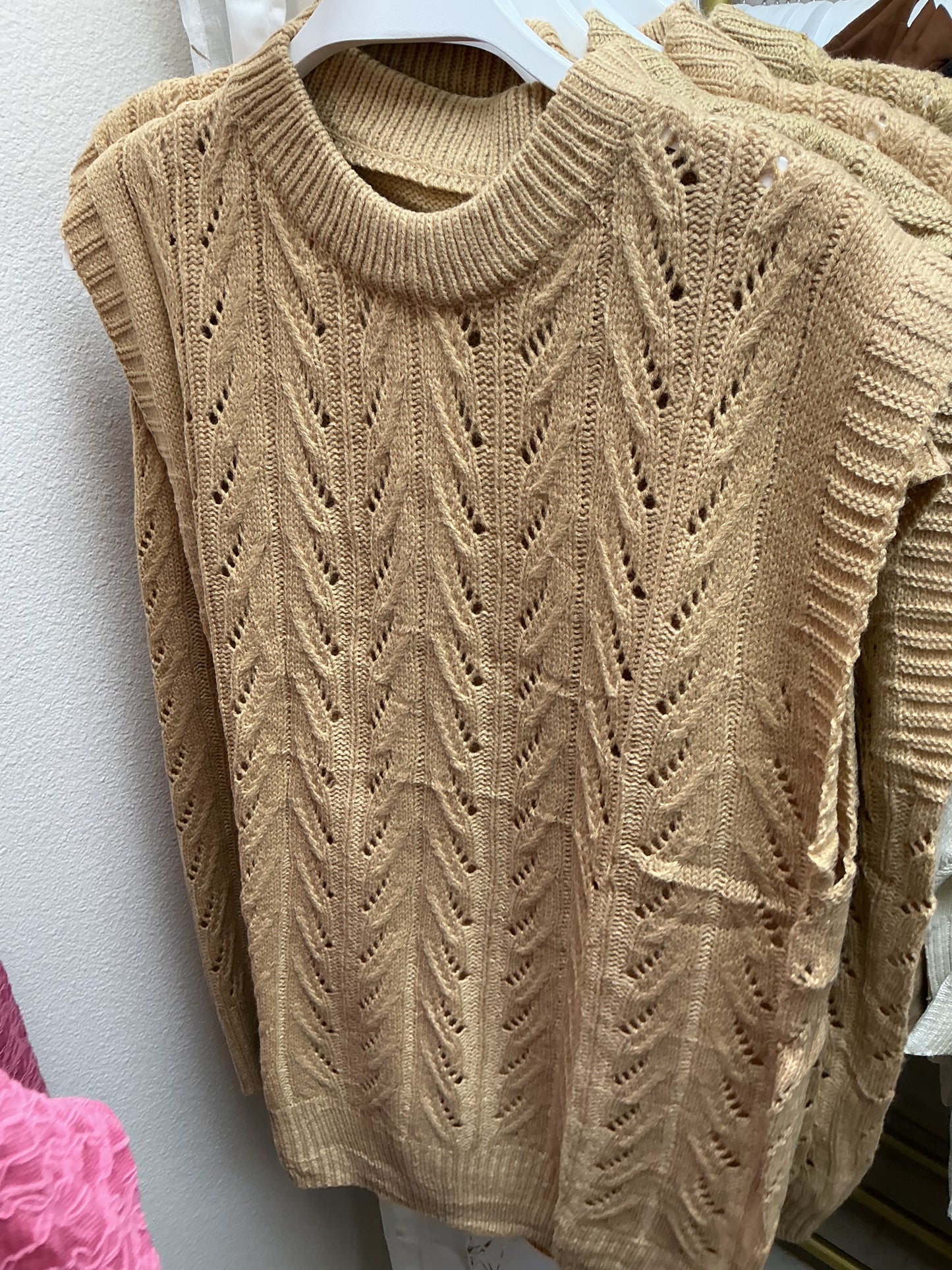 Brown knit sweater