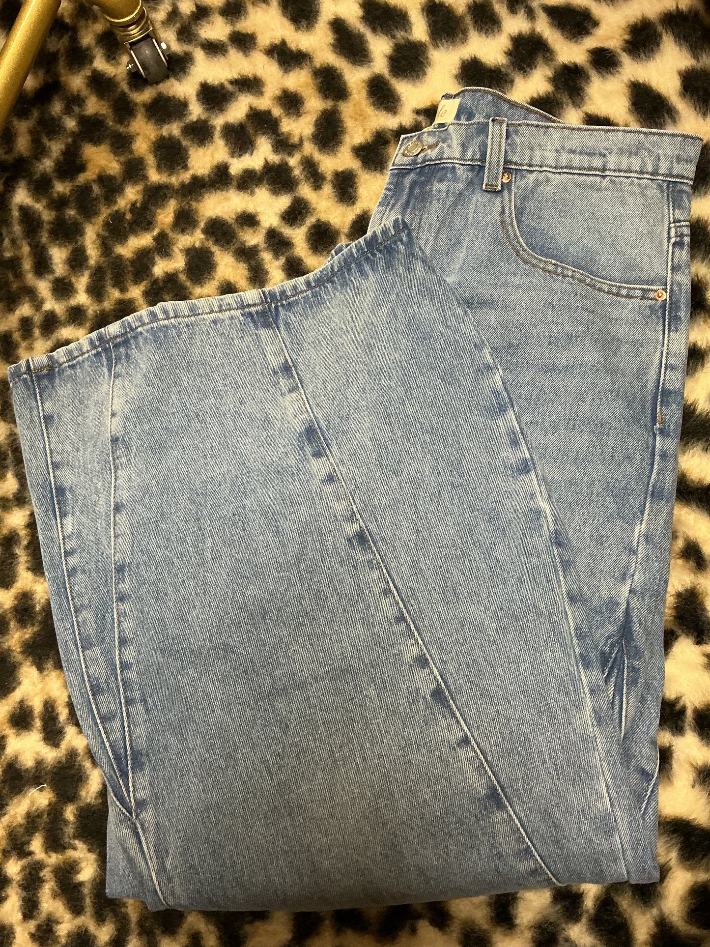 Light wash flare jeans