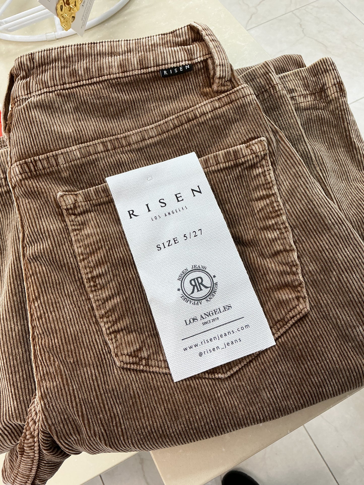 Risen Brown corduroy pants