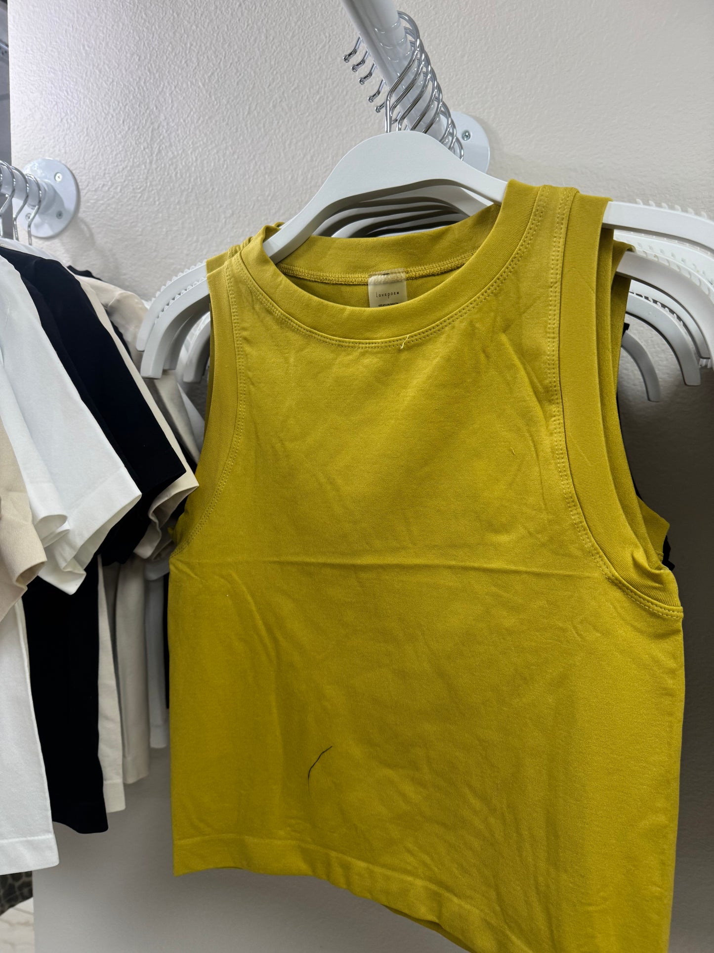 Gold ginger high crew neck tank
