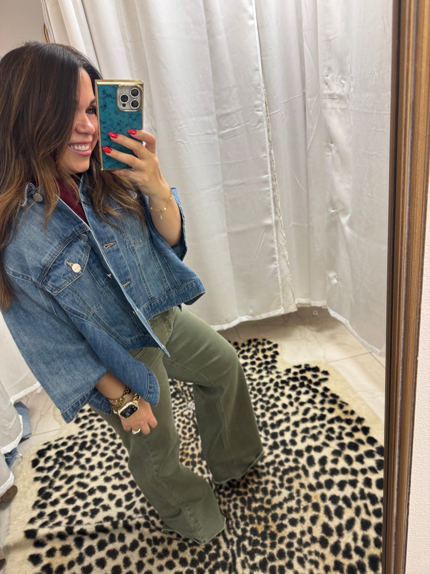 Green Risen Jean with Tummy control
