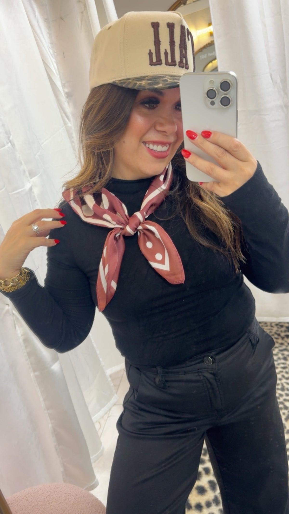 Polka dot scarf