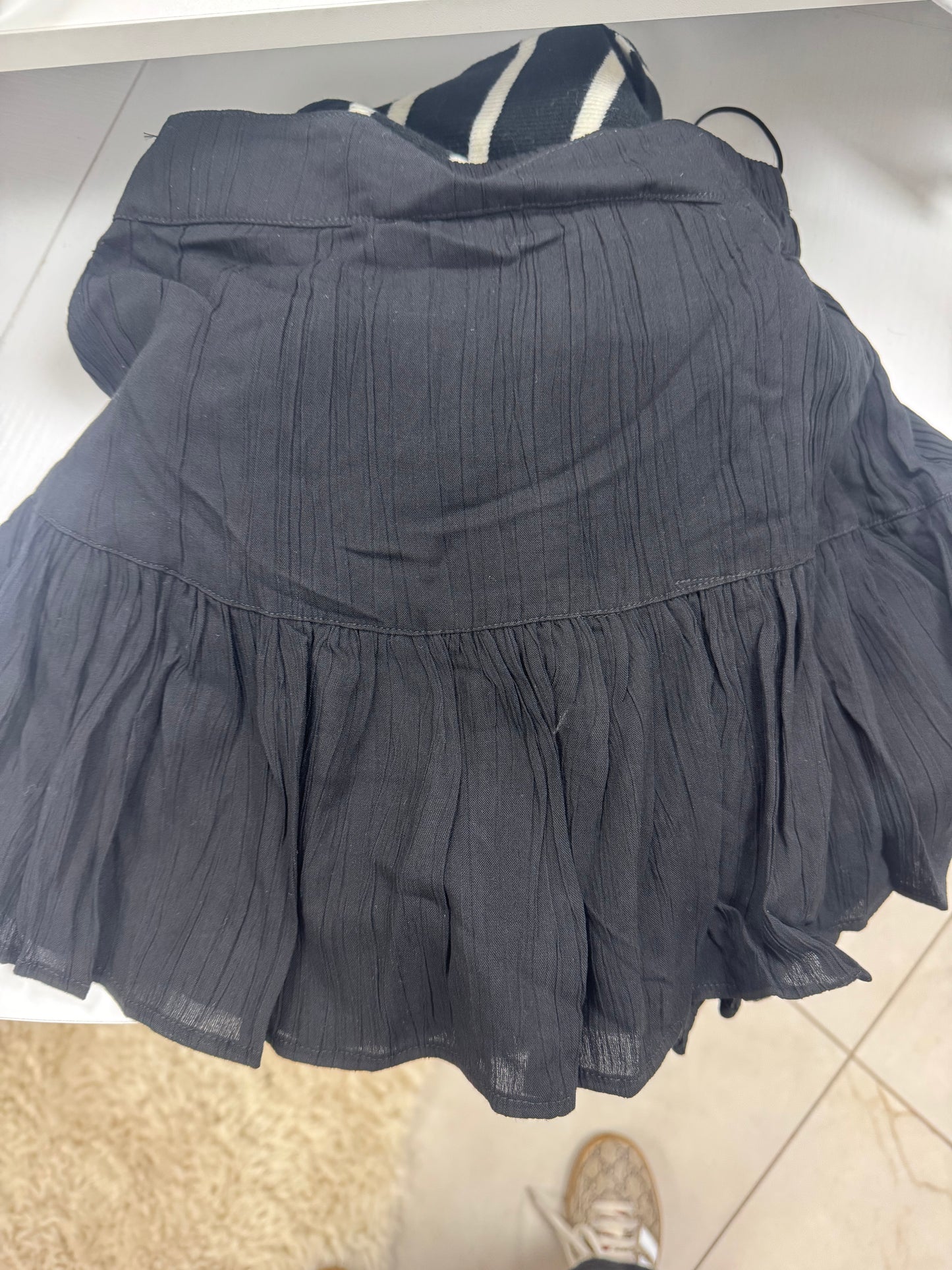 Black flowy skorts