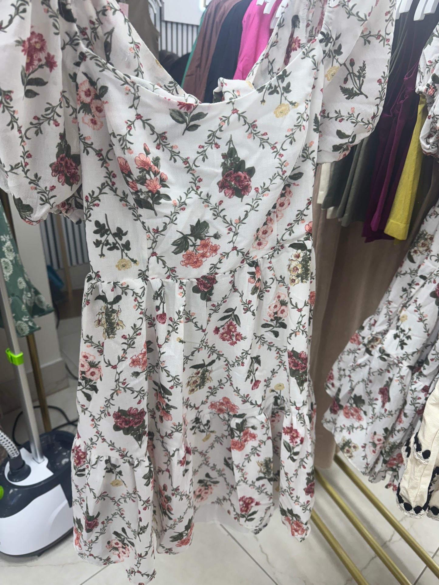 Floral tie back dress