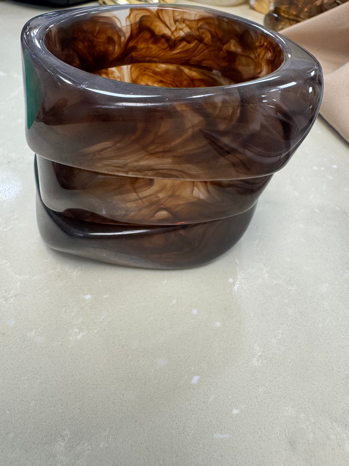 Dark brown acrylic bracelet