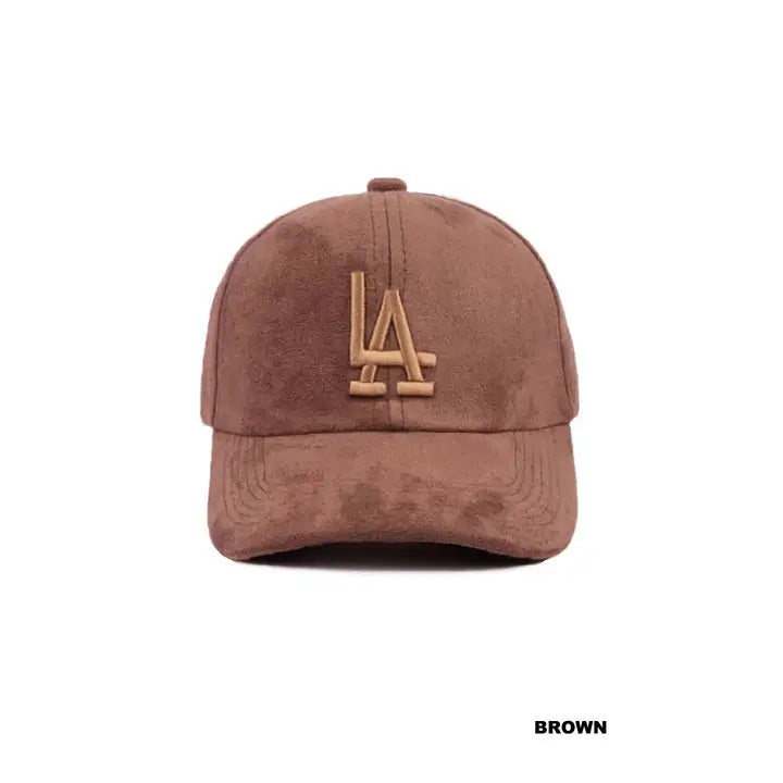Brown suede LA hat