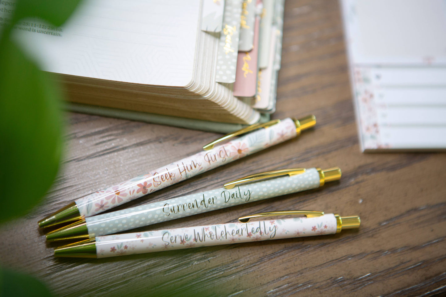 Floral Christian pens( seek him first)