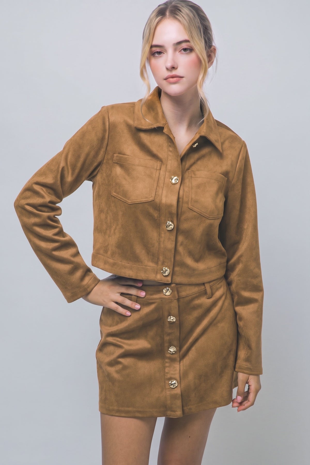Camel Jacket and skirt set