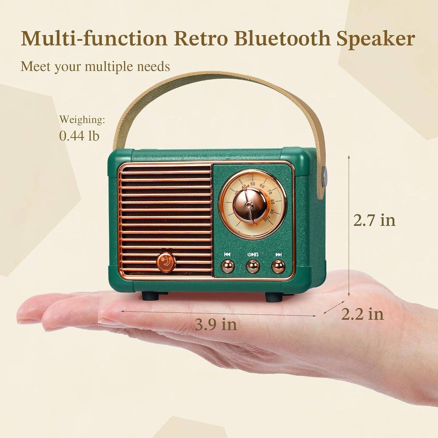 Vintage Bluetooth Speaker:Ivory