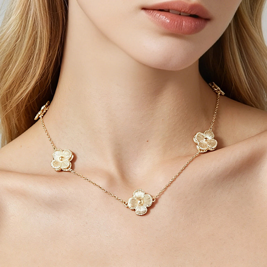 clover Charm Chain Necklace