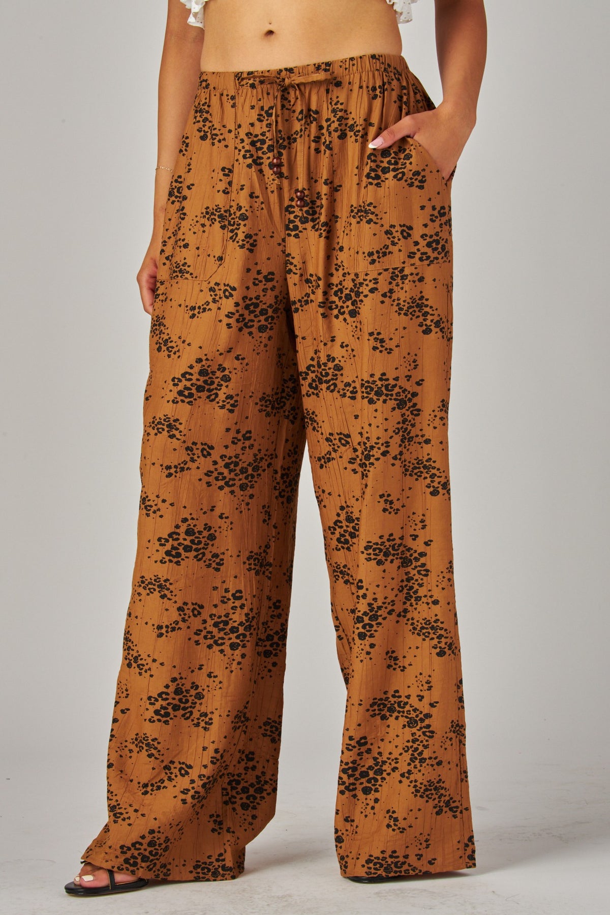 Burnt orange drawstring pants