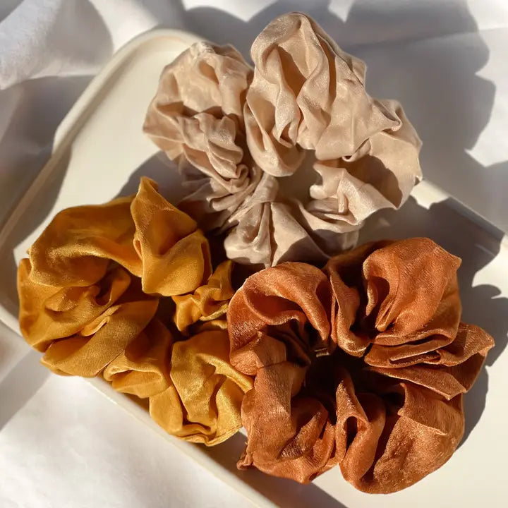 Fall colored scrunchies